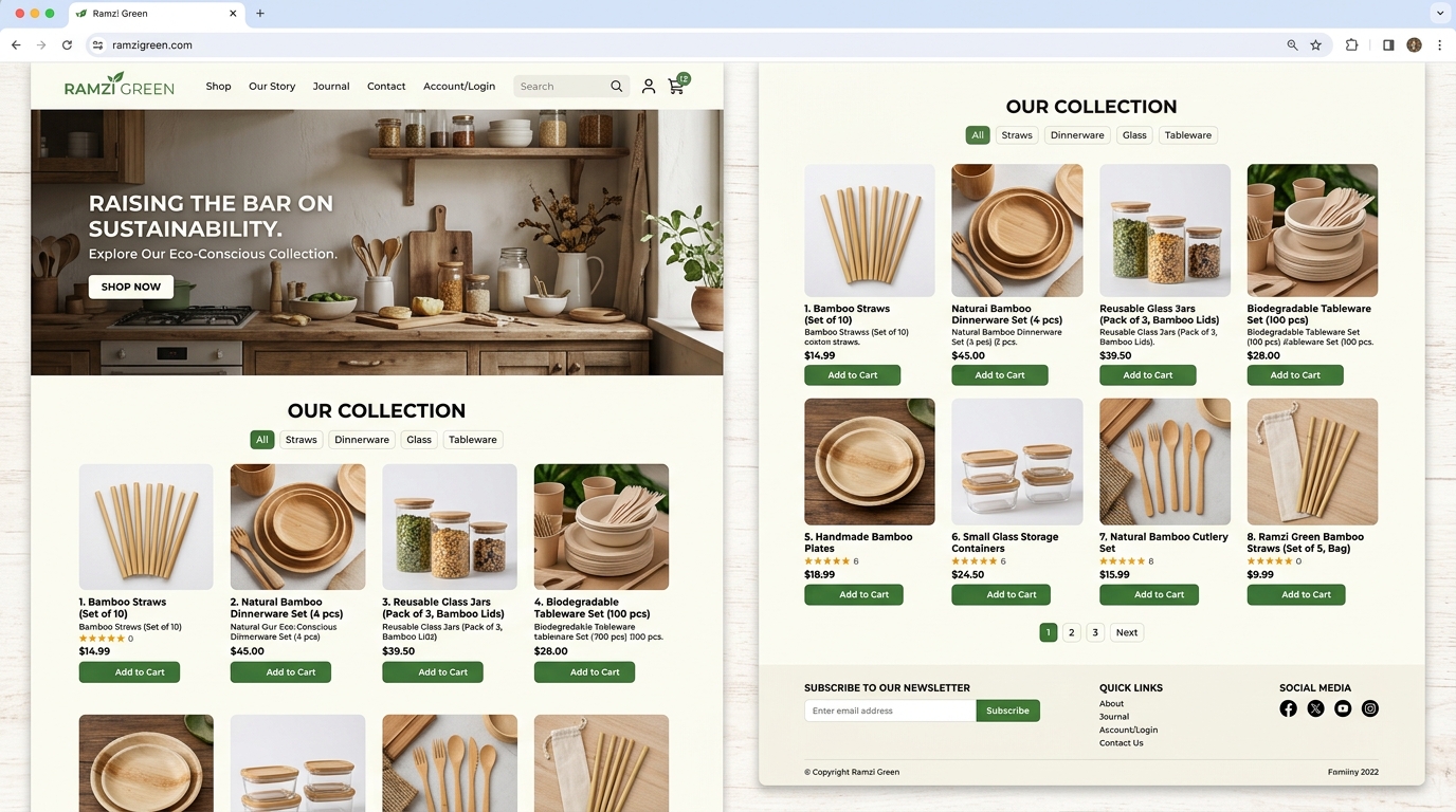 Ramzi Green - Eco-Friendly Bamboo and Sustainable Tableware Products